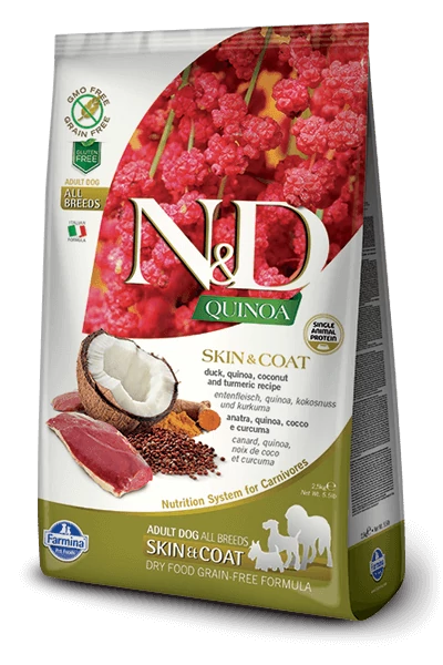 N&D Dog Grain Free Quinoa Skin&Coat Kacsa 800 g