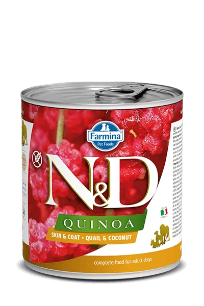 N&D Dog Quinoa konzerv fürj&kókusz 285g