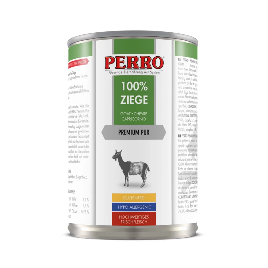 PERRO Prémium Pur Kecske kutyakonzerv - 410g