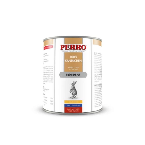 PERRO Prémium Pur Nyúl kutyakonzerv - 800g