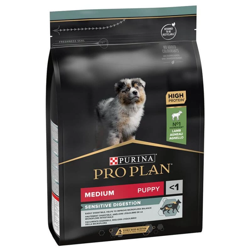 Purina Pro Plan Medium Puppy Sensitive Digestion bárányban gazdag száraz kutyaeledel 12 kg