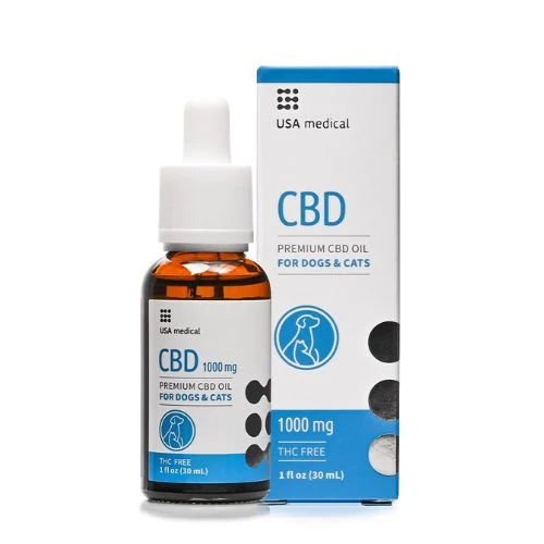 USA M CBD olaj kutyáknak és macskáknak 1000 mg CBD / 30 ml