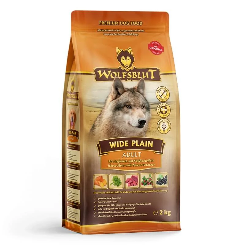 Wolfsblut Wide Plain Adult - Ló édesburgonyával 12,5 kg