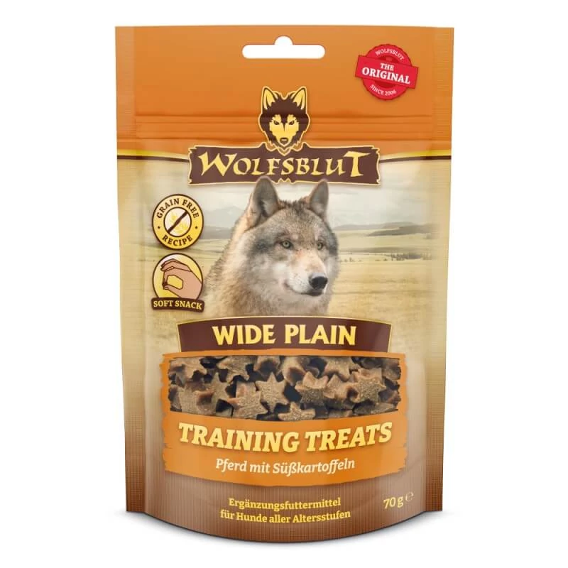 Wolfsblut Wide Plain Training Treats - ló édesburgonyával 70g