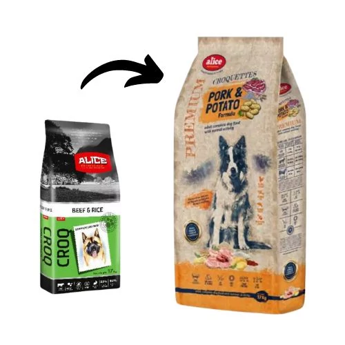 Alice PROFESSIONAL Adult CROQUETTES Pork&Potato 17kg