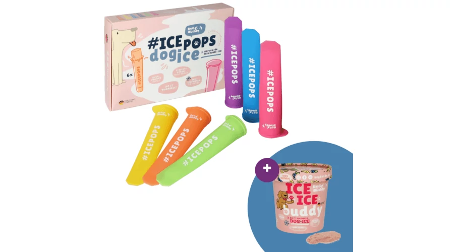 Fagyikészítő csomag (ICEPOP + banános-áfonyás kutyafagyi)