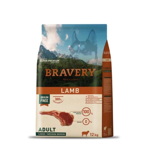 Bravery Lamb Adult Large/Medium Breeds 12 kg kutyatáp