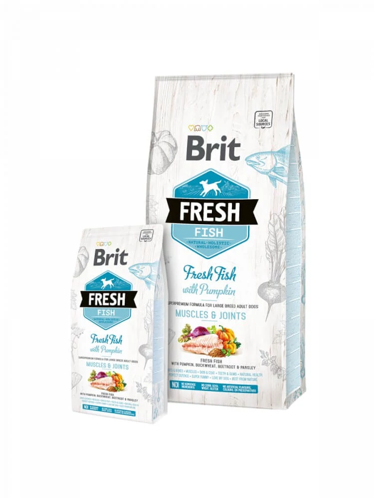 Brit Fresh Hal és sütőtök Adult Large Muscles & Joints 2,5 kg