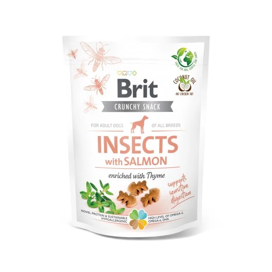 Brit Care Crunchy Cracker Insects with Salmon enriched with Thyme 200 g