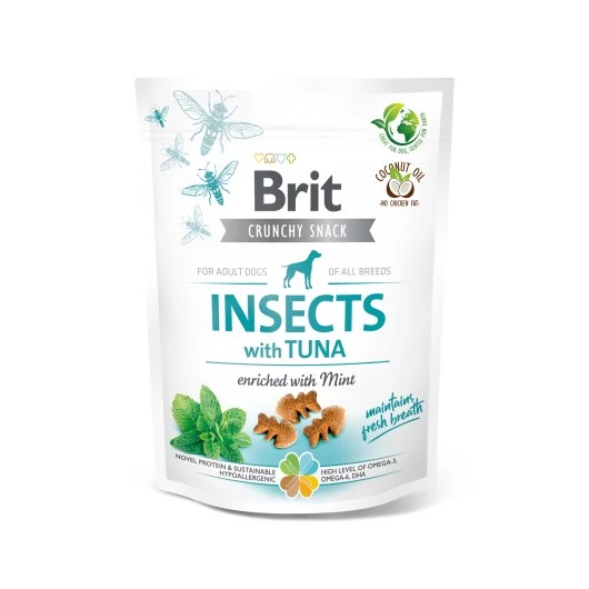 Brit Care Crunchy Cracker Insects with Tuna enriched with Mint 200 g