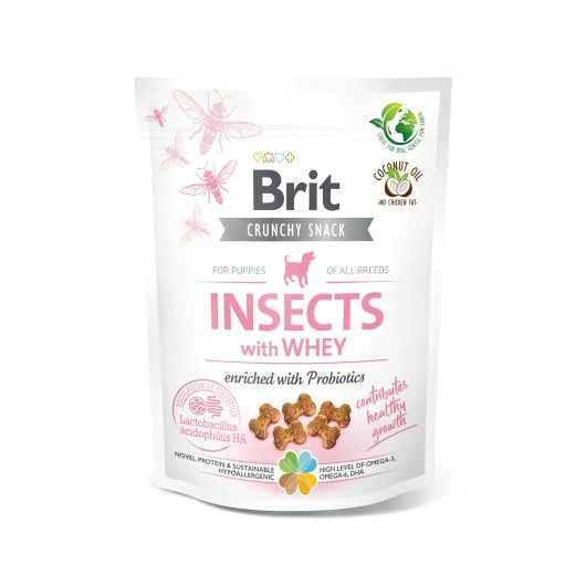 Brit Care Dog Crunchy Cracker Puppy Insects with Whey enriched with Probiotics 200 g