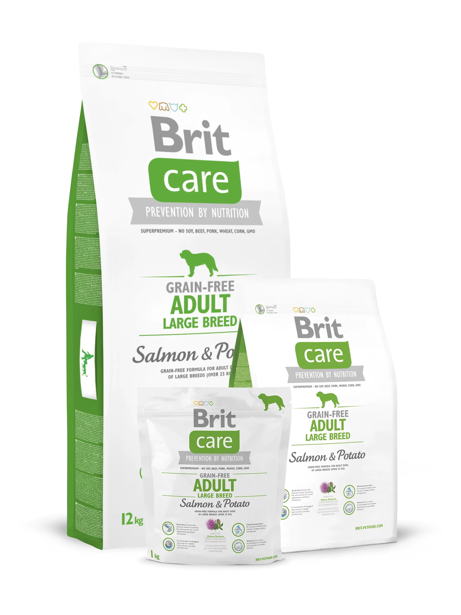 Brit Care Grain-free Adult Large Breed Salmon & Potato 1 kg kutyatáp