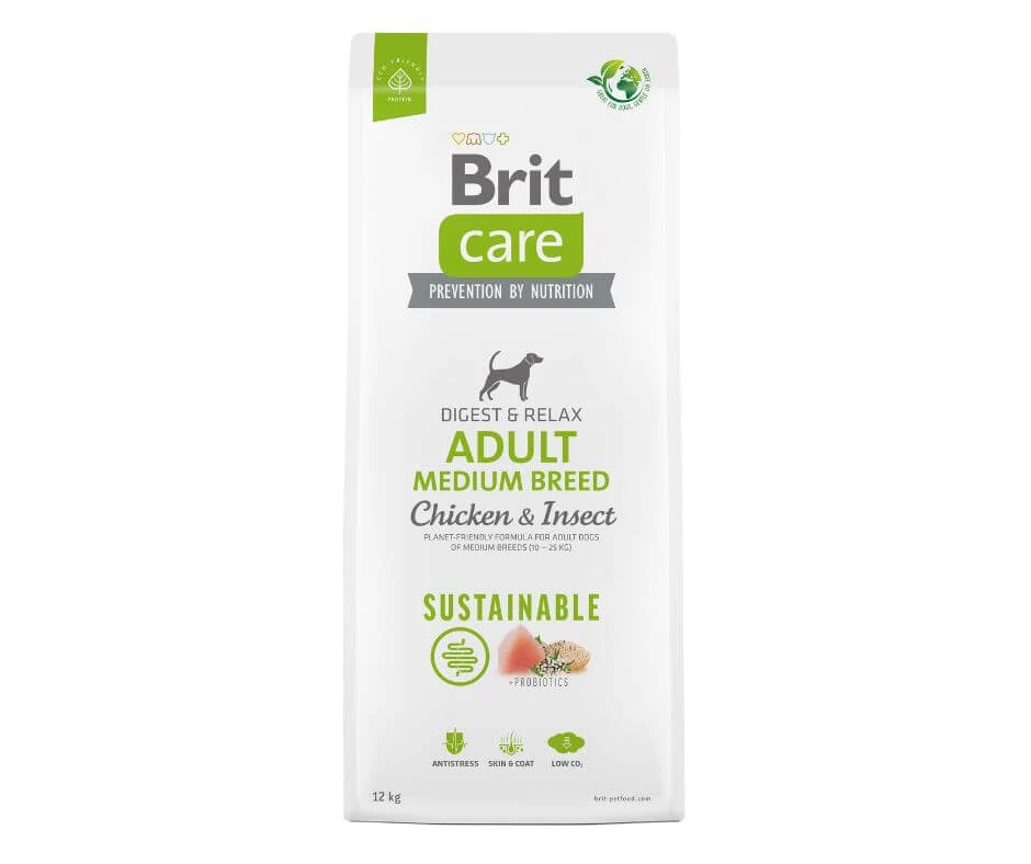 Brit Care Sustainable Adult Medium Breed Chicken & Insect 12 kg