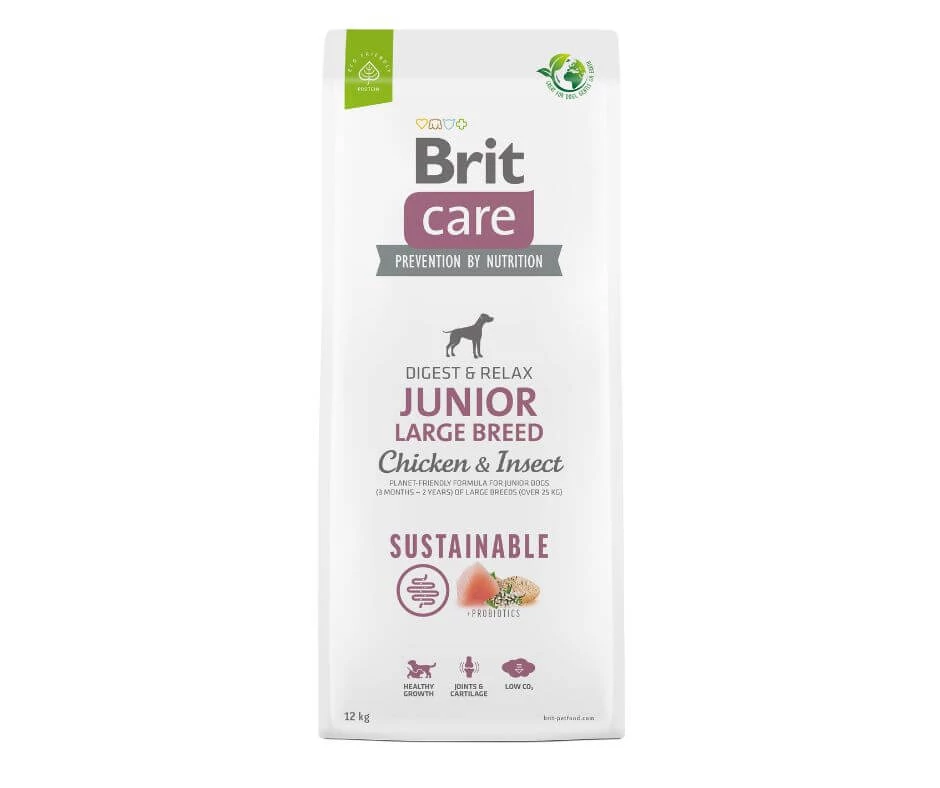 Brit Care Sustainable Junior Large Breed Chicken & Insect 2x12kg