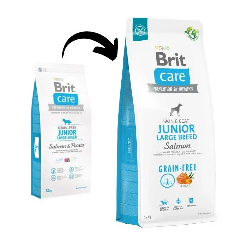 Brit Care Grain-free Junior Large Breed Salmon & Potato 12 kg kutyatáp