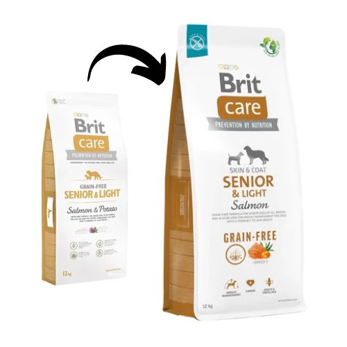 Brit Care Grain-free Senior&Light Salmon & Potato 1 kg kutyatáp