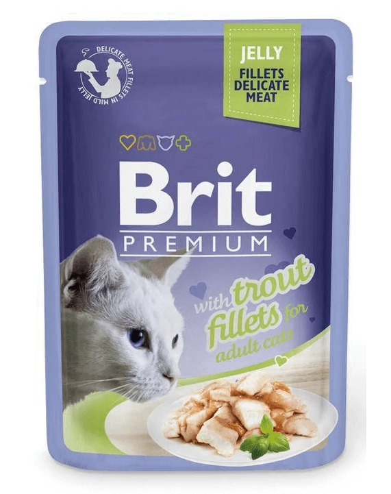 Brit Premium Cat Delicate Fillets in Jelly with Trout 85g