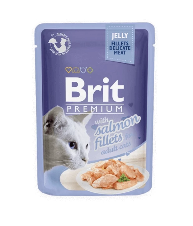 Brit Premium Cat Delicate Fillets in Jelly with Salmon 85g