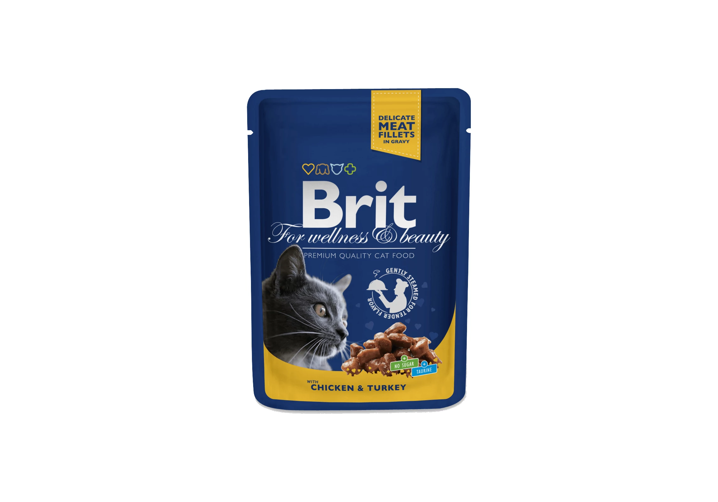Brit Premium Cat Pouches with Chicken & Turkey 100 g