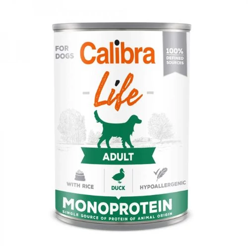 Calibra Dog Life Adult Duck with rice konzerv 400g
