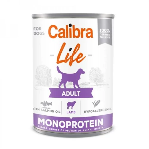 Calibra Dog Life Adult Lamb konzerv 400g