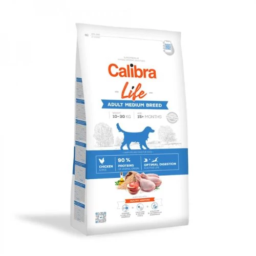 Calibra Dog Life Adult Medium Breed Chicken kutyatáp 12 kg