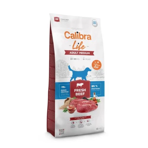 Calibra Dog Life Adult Medium Breed Fresh Beef kutyatáp 12 kg