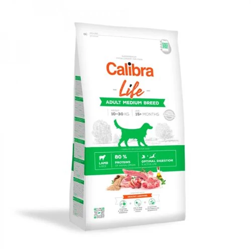Calibra Dog Life Adult Medium Breed Lamb kutyatáp 12 kg