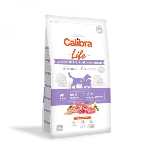 Calibra Dog Life Junior Small & Medium Breed Lamb kutyatáp 2,5 kg