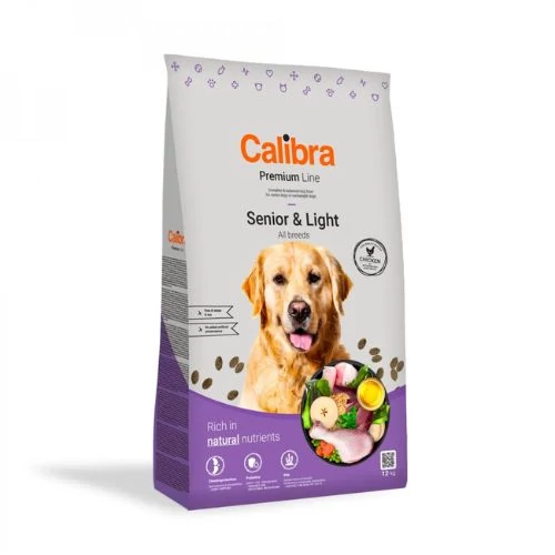 Calibra Dog Premium Line Senior & Light kutyatáp 12 kg