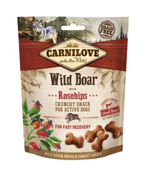Carnilove Dog Crunchy Snack Vaddisznóhús Csipkebogyóval 200g