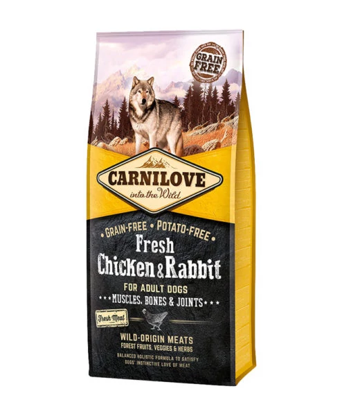 Carnilove Fresh Adult Dog Csirke & Nyúl - Muscles, Bones & Joints 2x12 kg kutyatáp