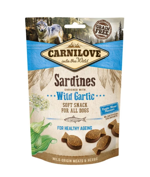 Carnilove Dog Semi Moist Snack Szardínia Fokhagymával 200g
