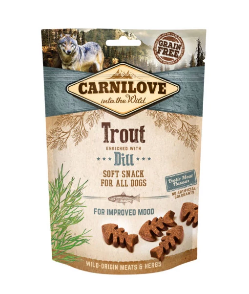 Carnilove Dog Semi Moist Snack Pisztráng Kaporral 200g