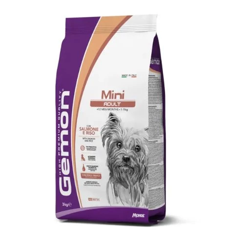 Gemon Mini Adult Lazac+Rizs 3 kg kutyatáp