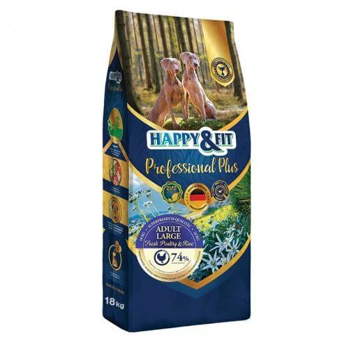 Happy&Fit Professional Plus Adult large fresh Poultry&Rice 18 kg