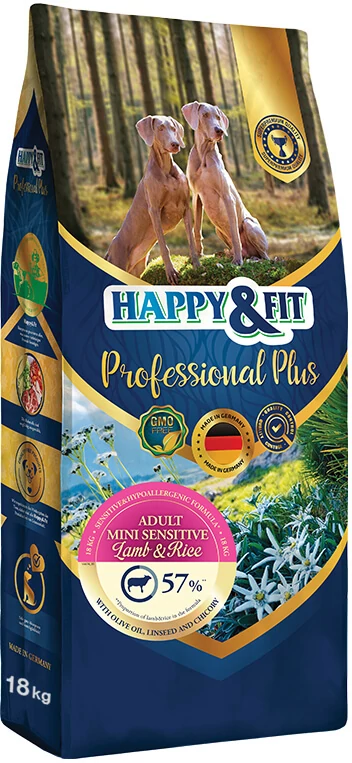 Happy&Fit Professional Plus Adult Mini Sensitive Lamb&Rice 18 kg