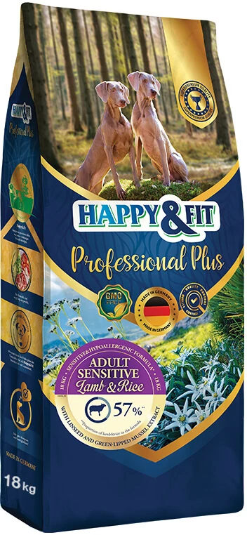 Happy&Fit Professional Plus Adult Sensitive Lamb&Rice 18 kg