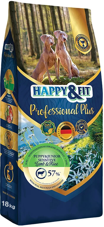 Happy&Fit Professional Plus Puppy&Junior Sensitive Lamb&Rice 18 kg