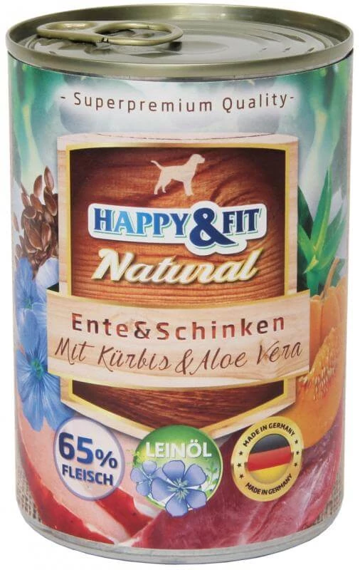 Happy&Fit Natural felnőtt, kacsa, sonka, sütőtök 800g