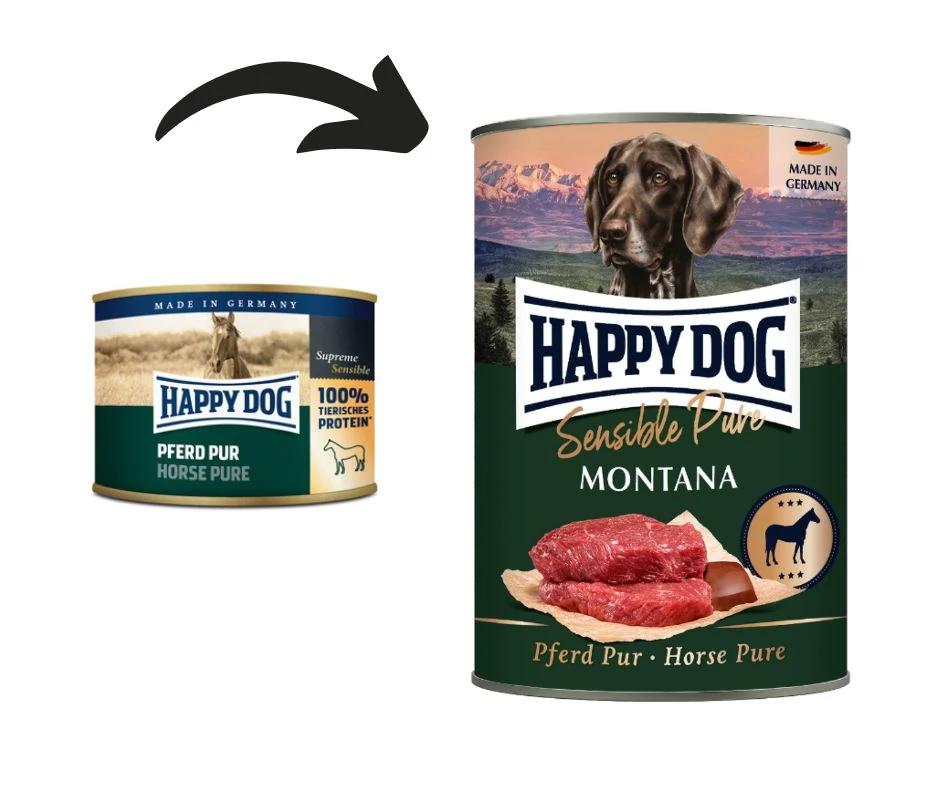 Happy Dog Montana Pur Lóhúsos konzerv 400g