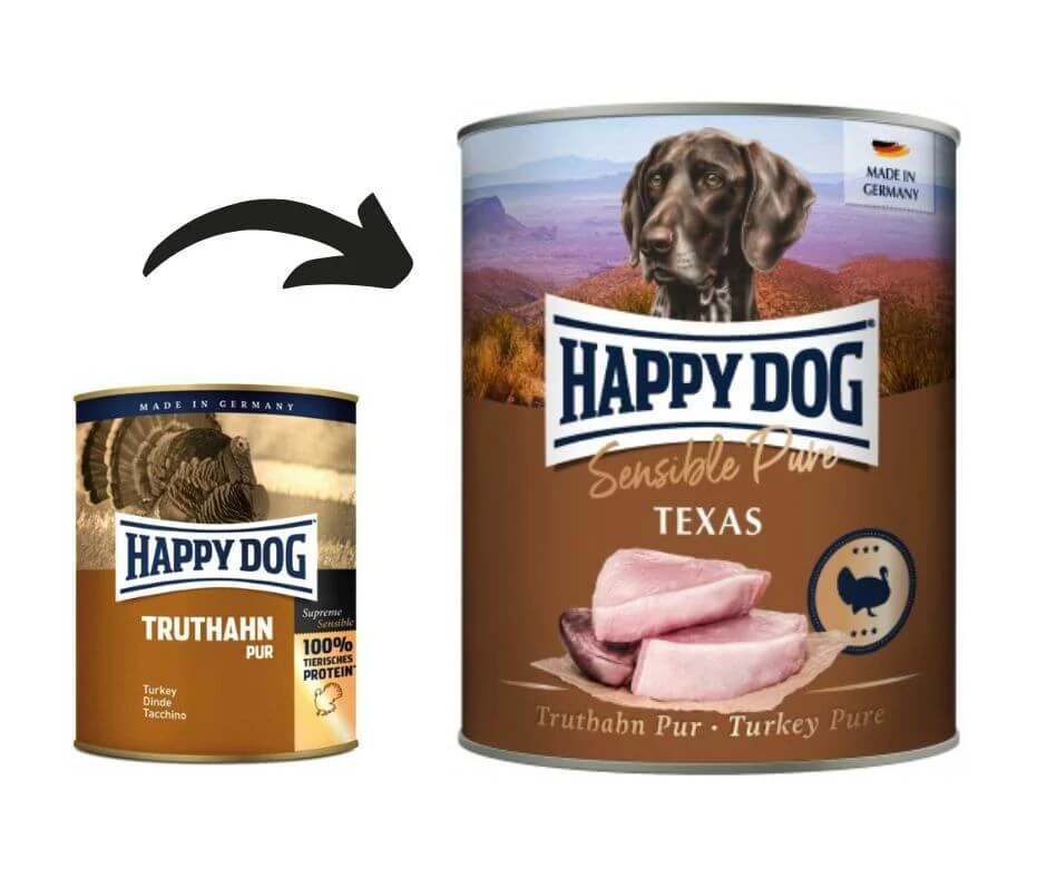 Happy Dog Texas Pur Pulykahúsos konzerv 12x200 gr