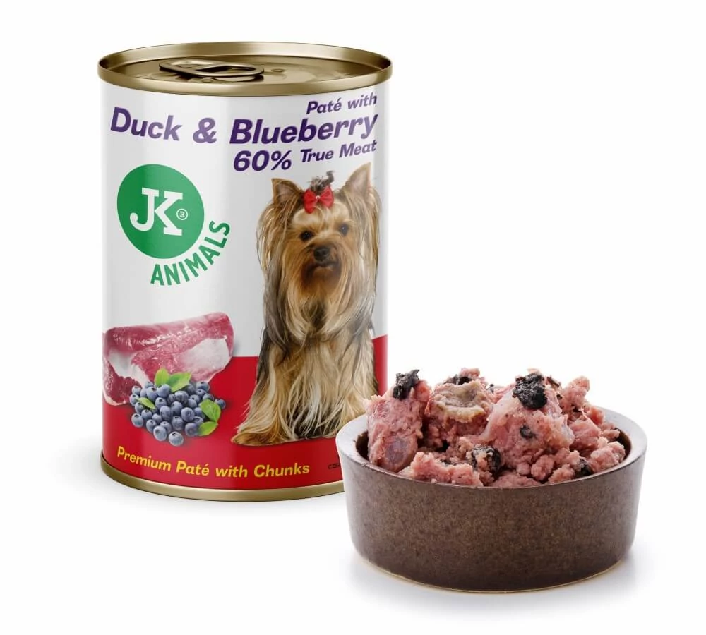 JK kacsa, áfonya prémium pástétom, 60% hústartalommal 400g