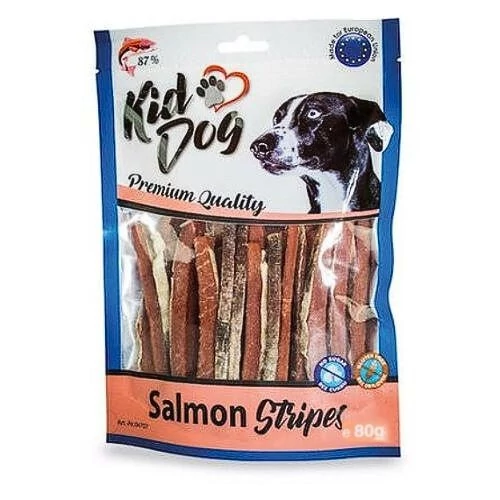 KidDog Salmon Stripes Omega3 Jutalomfalat 80g