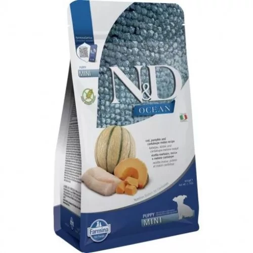 N&D Ocean Dog tőkehal, sütőtök&sárgadinnye Puppy mini 800 g