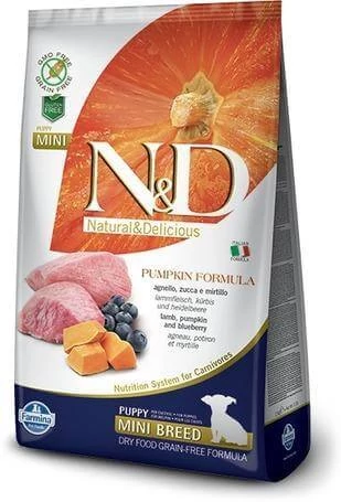 N&D Dog Grain Free bárány&áfonya sütőtökkel puppy mini 800g kutyatáp