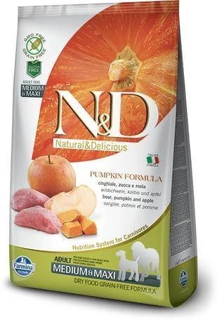 N&D Dog Grain Free vaddisznó&alma sütőtökkel adult medium/maxi 2,5kg kutyatáp