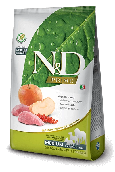 N&D Prime vaddisznó&alma adult medium/maxi 12kg kutyatáp