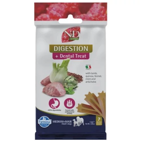 N&D Quinoa Dog Jutalomfalat Digestion Lamb Adult Med&max 100g