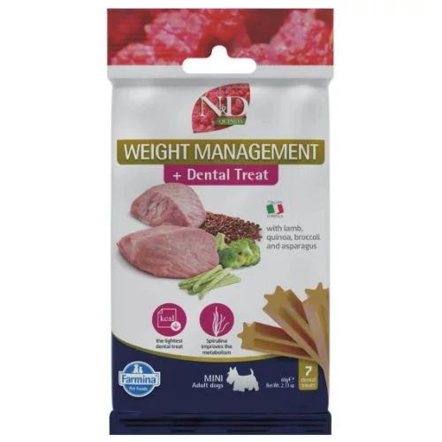 N&D Quinoa Dog Jutalomfalat Weight Management Lamb Adult Mini 60g